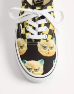 Valentino Garavani And Vans Low-Top Fabric Trainer With VLogo Checkerboard Print And Le Chat De La Maison Print - Image 3